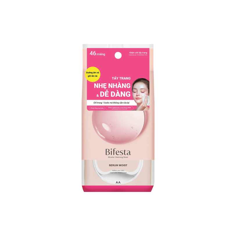 Khăn ướt tẩy trang dưỡng ẩm BIFESTA MICELLAR CLEANSING SHEET MOIST